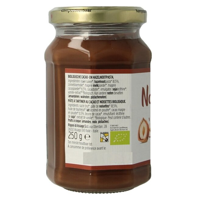 Pâte à tartiner chocolat noisette bio 250 g