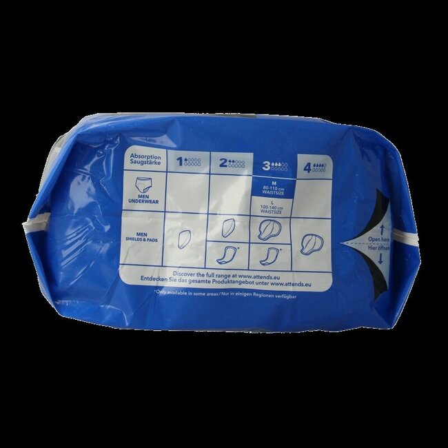 Men discreet underwear zwart maat M 10 Stuks