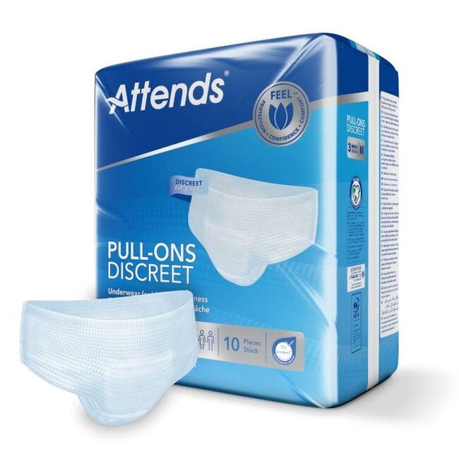 Unisex discreet underwear wit maat M 10 Stuks