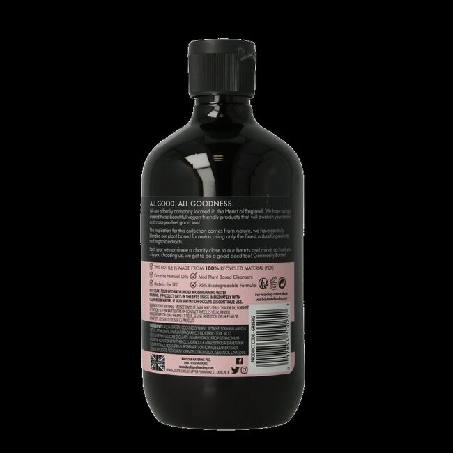 Bain moussant Goodness rose et géranium 500 ml