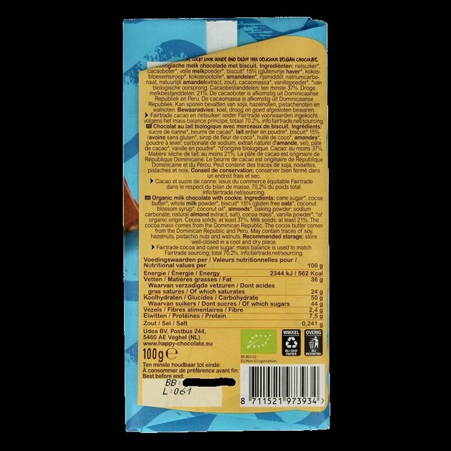 Melk biscuit bio 100 Gram