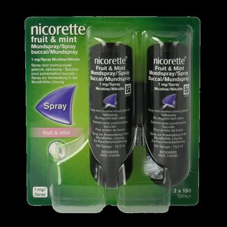 Nicorette Spray buccal fruit & menthe duo 2 pièces
