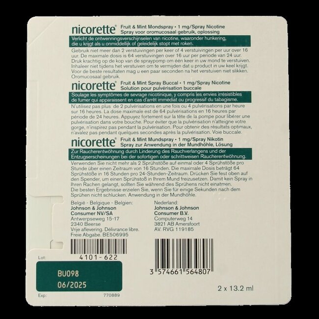 Mondspray fruit & mint duo 2 Stuks