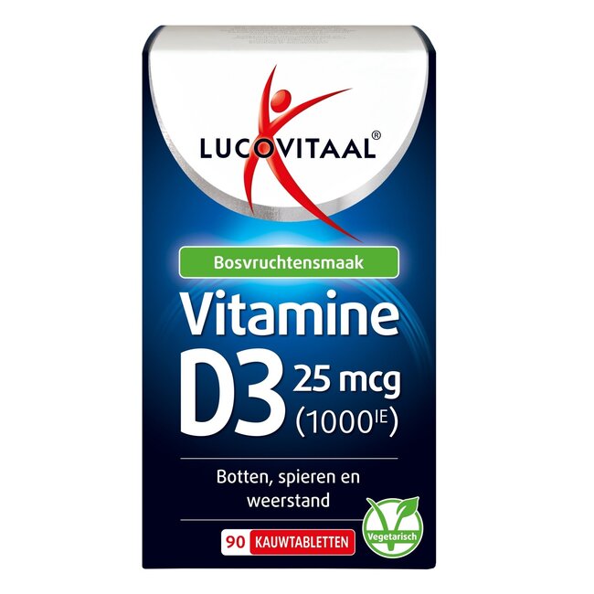 Vitamine D3 25mcg 90 Kauwtabletten