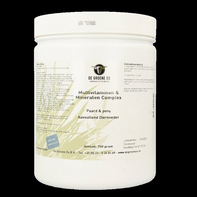 Multivitamine / mineralen complex paard/pony 750 Gram