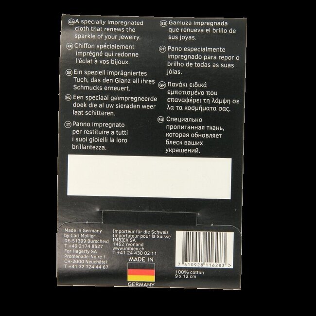 Chiffon de nettoyage mini pour bijoux en argent 1 pièce