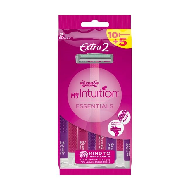 Intuition extra 2 wegwerpmesjes 15 Stuks