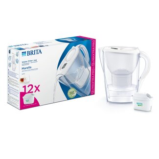 Brita Marella cool white + 12 maxtra pro all-in-1 1 Set