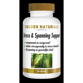 Golden Naturals Stress & spanning support 120 Vegetarische capsules