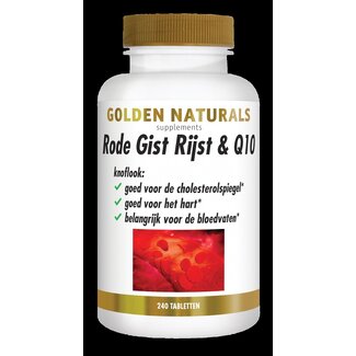 Golden Naturals Rode gist rijst & Q10 240 Tabletten