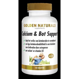 Golden Naturals Calcium & soutien osseux 120 Comprimés