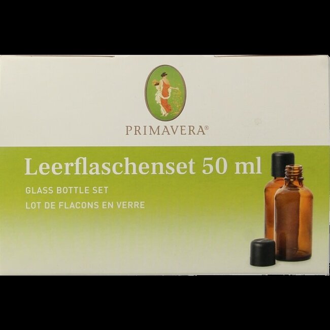 Lege flessen set 6x50ml schenkdop bruin glas 1 Set