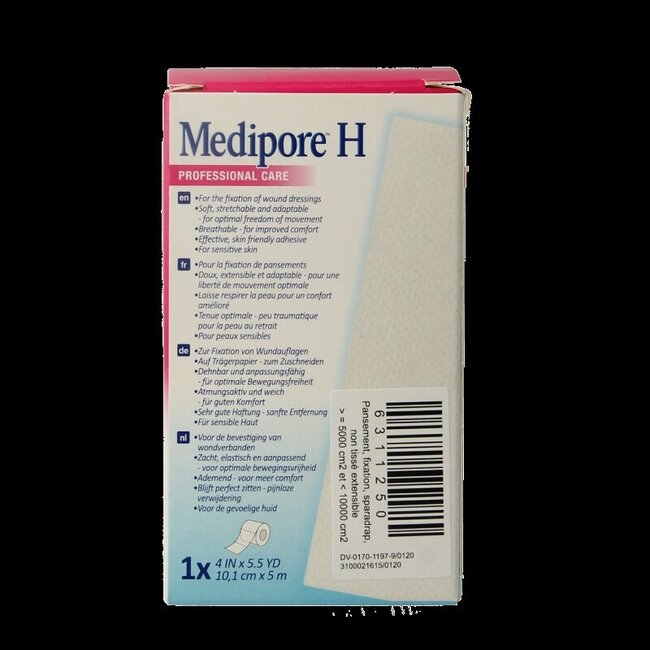 Sparadrap Medipore 10 cm x 5 m, 1 unité