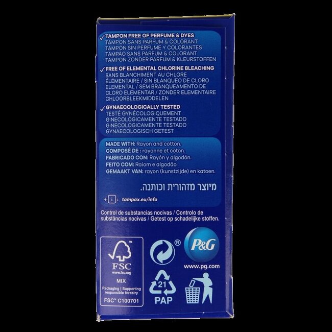 Tampons réguliers 20 pièces