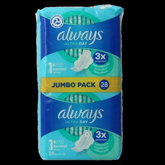 Always Serviettes hygiéniques ultra normal plus - 28 pièces