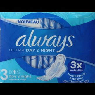 Always Serviettes hygiéniques ultra day & night 10 pièces