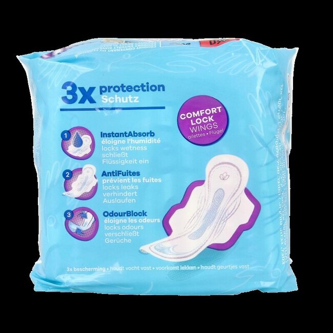 Serviettes hygiéniques ultra day long 12 pièces