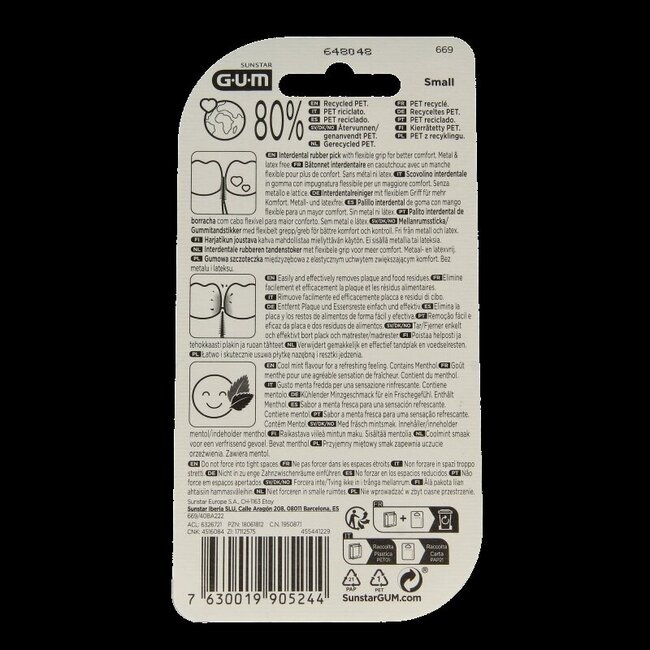 GUM Soft-Picks Comfort Flex menthe small 40 pièces