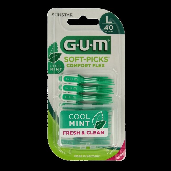 Soft picks comfort flex mint large 40 Stuks