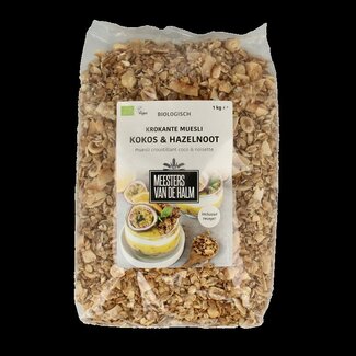 De Halm Muesli croustillant noix de coco et noisettes bio 1 kg