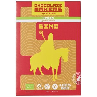 Chocolatemakers Lettre de Saint-Nicolas chocolat blanc doré bio 120 g