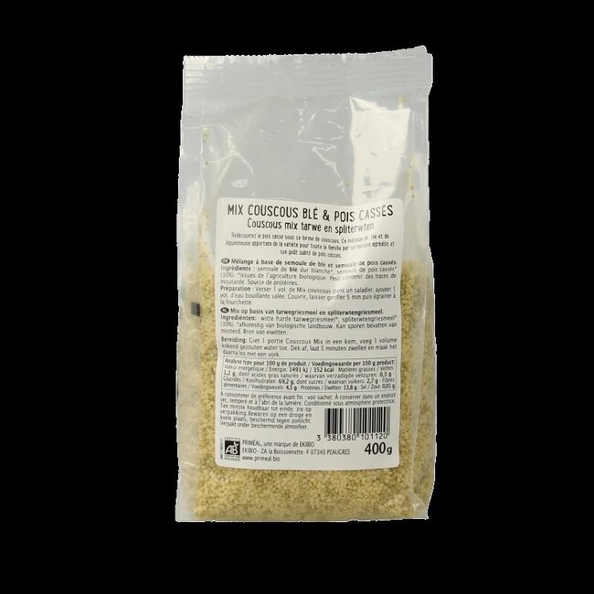 Couscous de blé et pois cassés bio 400 g