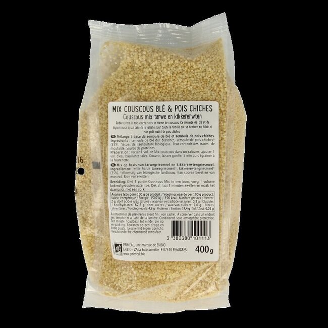 Couscous tarwe kikkererwten bio 400 Gram