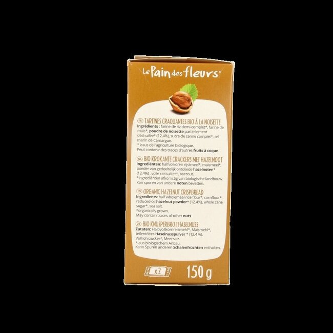Tartines craquantes bio à la noisette sans gluten 150 g