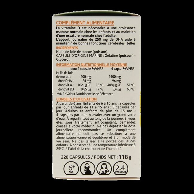 Levertraanolie 220 Capsules