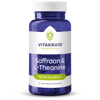 Vitakruid Saffraan 28mg (Affron) & L-Theanine 90 Vegetarische capsules
