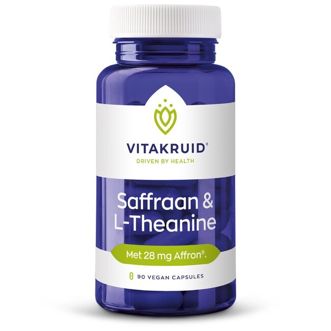Saffraan 28mg (Affron) & L-Theanine 90 Vegetarische capsules