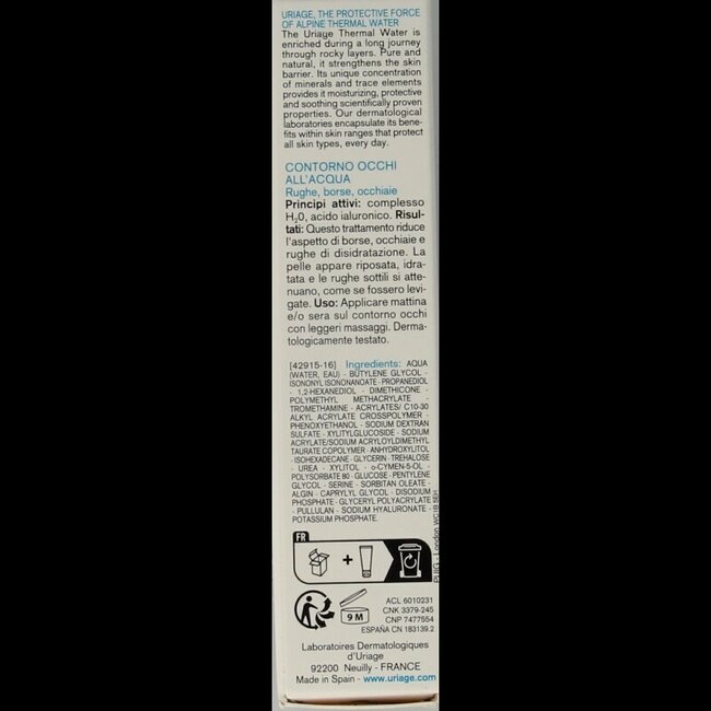 Mineraal water verzorgende oogcontour 15 Milliliter