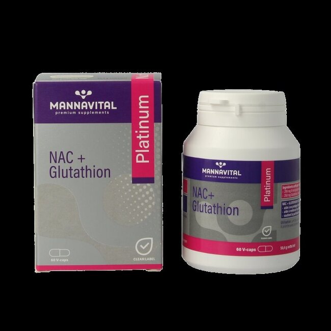 NAC + glutathion platinum 60 Vegetarische capsules