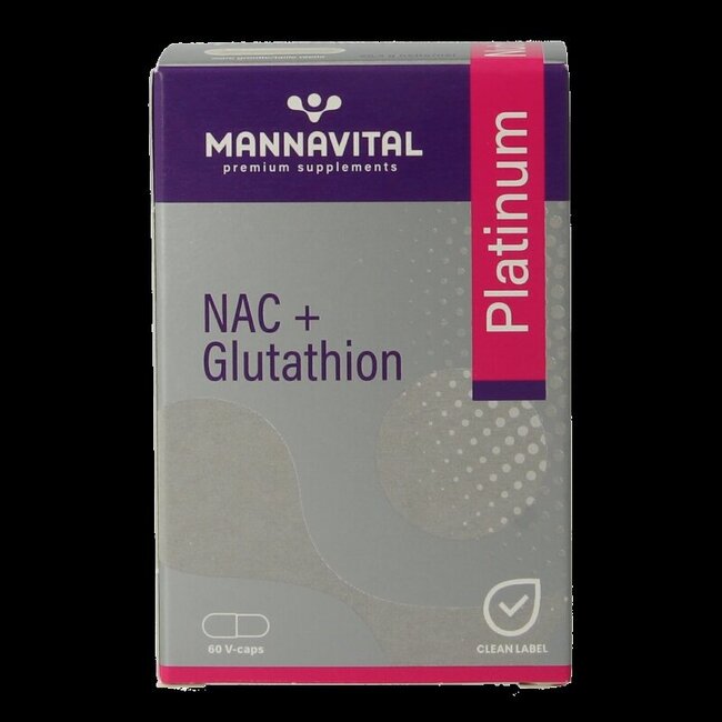 NAC + glutathion platinum 60 Vegetarische capsules