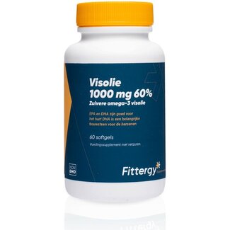 Fittergy Huile de Poisson 1000 mg 60 % 60 Capsules Molles