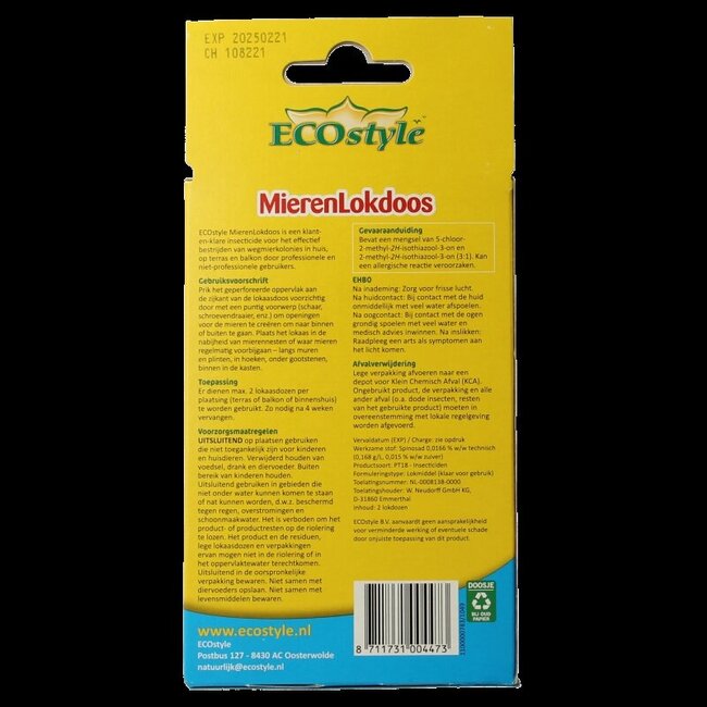 Lot de 2 boîtes appâts fourmis