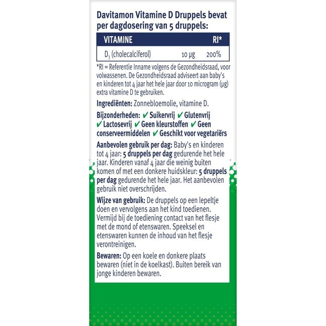 Vitamine D druppels  25 Milliliter