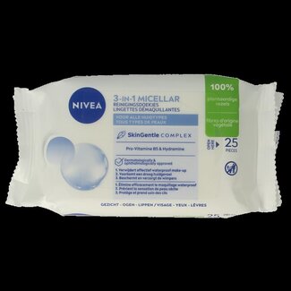 Nivea 3-in-1 verzorgende micellair reindoek 25 Stuks