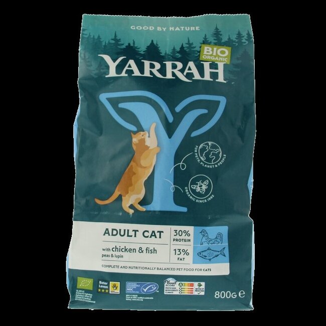 Adult kattenvoer met vis bio 800 Gram