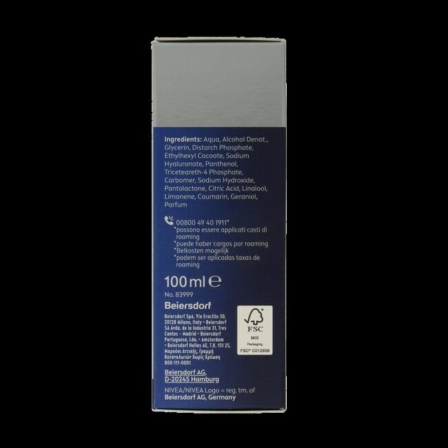 Baume après-rasage anti-âge hyaluron pour homme 100 ml