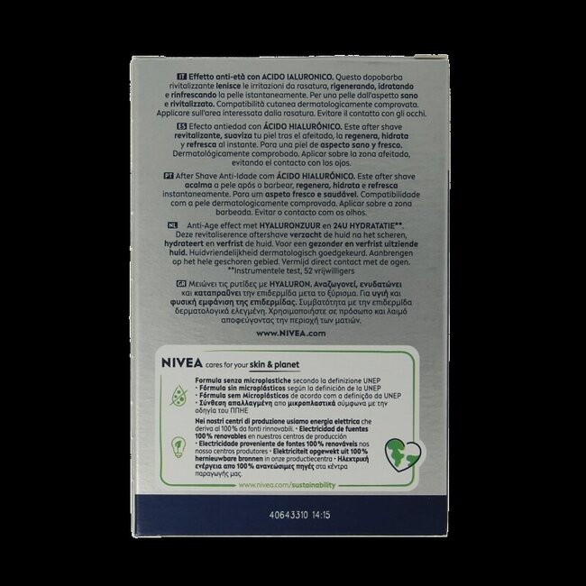 Baume après-rasage anti-âge hyaluron pour homme 100 ml