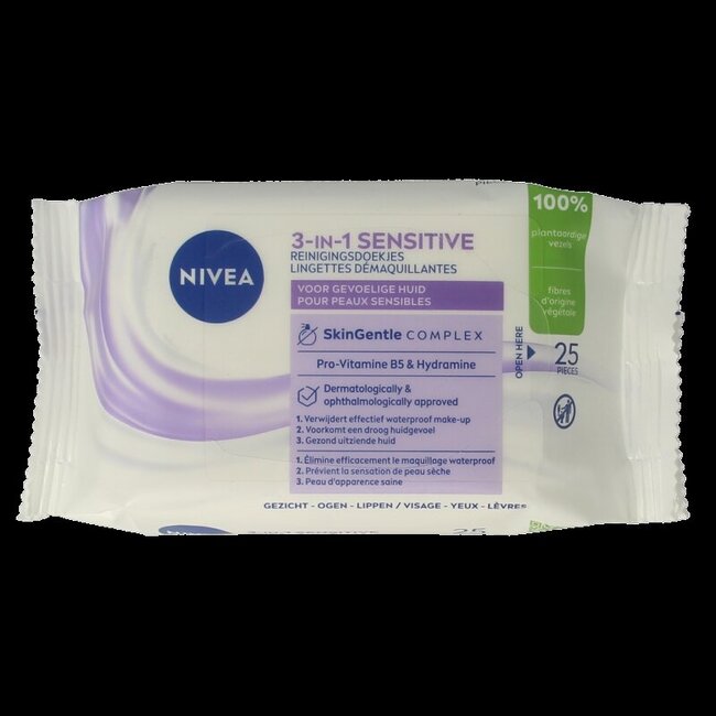 Sensitive reinigingsdoekjes 25 Stuks