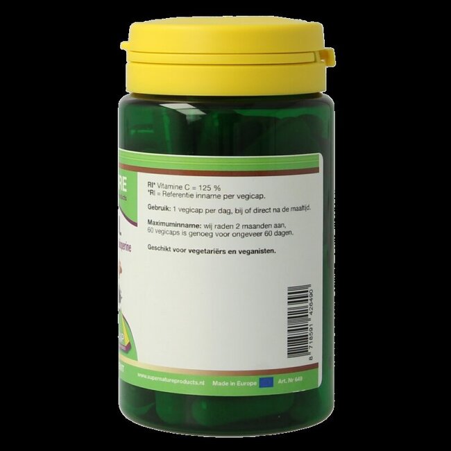 Resveratrol curcuma gebufferd vit C bioperine puur 60 Vegetarische capsules