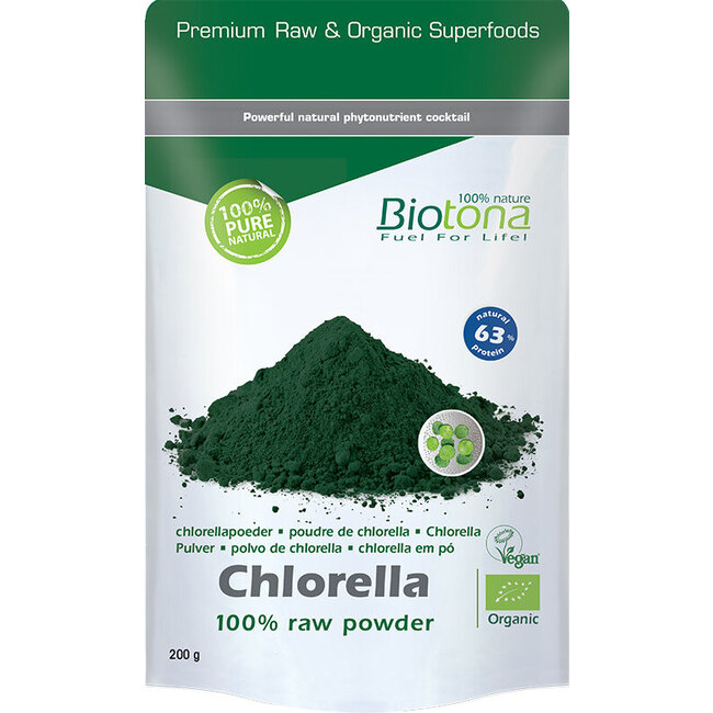 Chlorella & spirulina raw powder bio 200 Gram