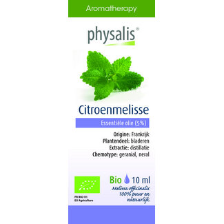 Physalis Mélisse 5% bio 10 Millilitres