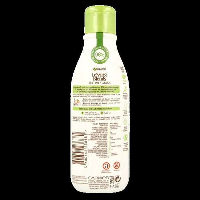 Masque capillaire nourrissant au lait d'amande Loving Blends 250 Millilitres