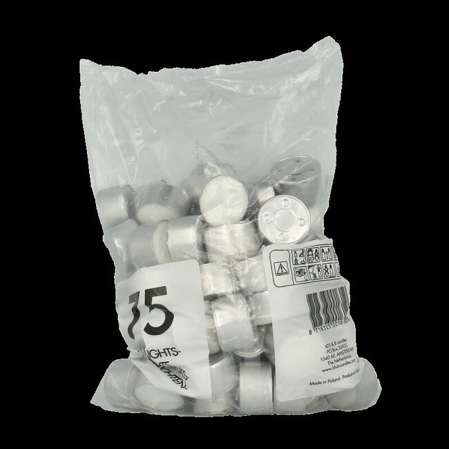 Bougies chauffe-plat blanches neutres 8 heures sachet de 75 pièces