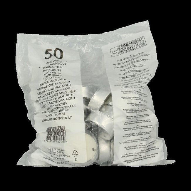 Maxi licht neutraal 10uur zak 50 Stuks