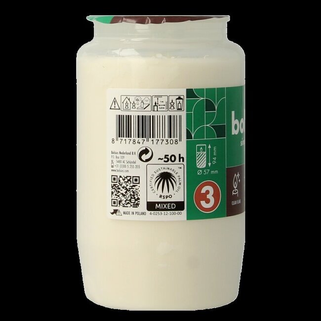 Herdenkingslicht nr 3 compo transparant 1 Stuks