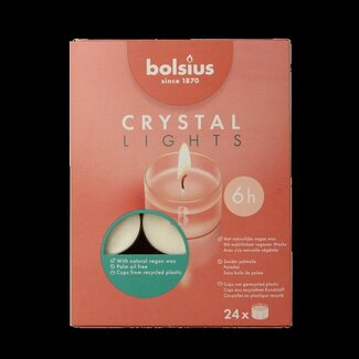 Bolsius Crystal Lights 6 heures boîte de 24 pièces